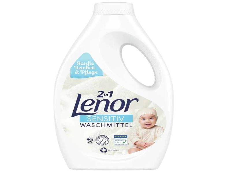 Lenor Lessive liquide 2 en 1 - sensible - 25 lavages/1375ml