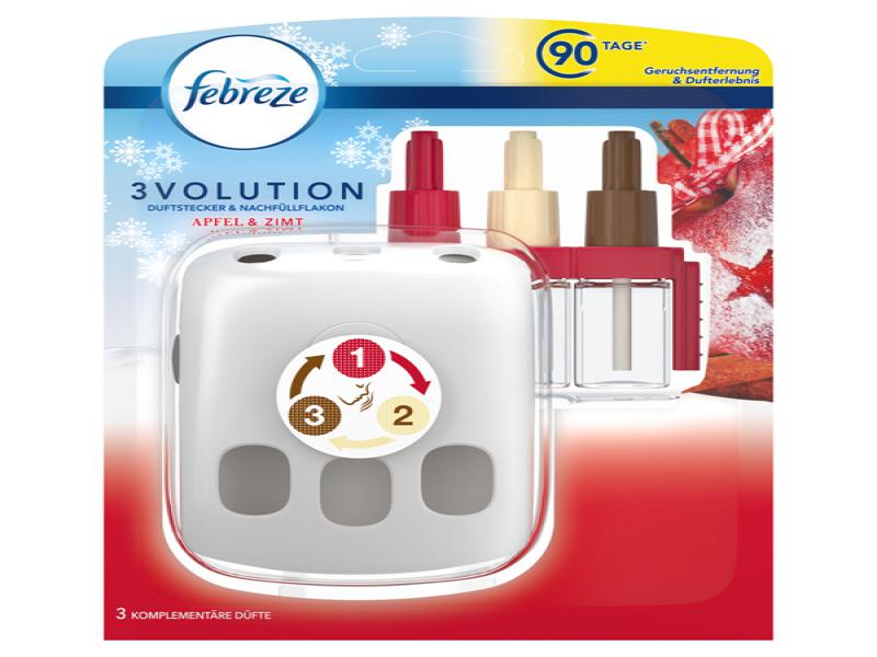 Febreze 3Volution Diffuseur Électrique de Parfum, Kit Prise + 5 Recharges  Neuves
