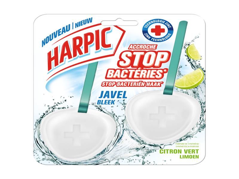 6er Pack - Harpic Bloc WC - Stop Bactéries Bleek - 2 x 40 gr