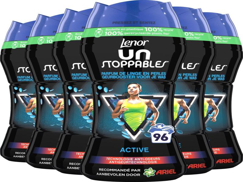 6er Pack - Lenor Unstoppables Parfum Booster - Actif - 16 Lavages (224 gr)