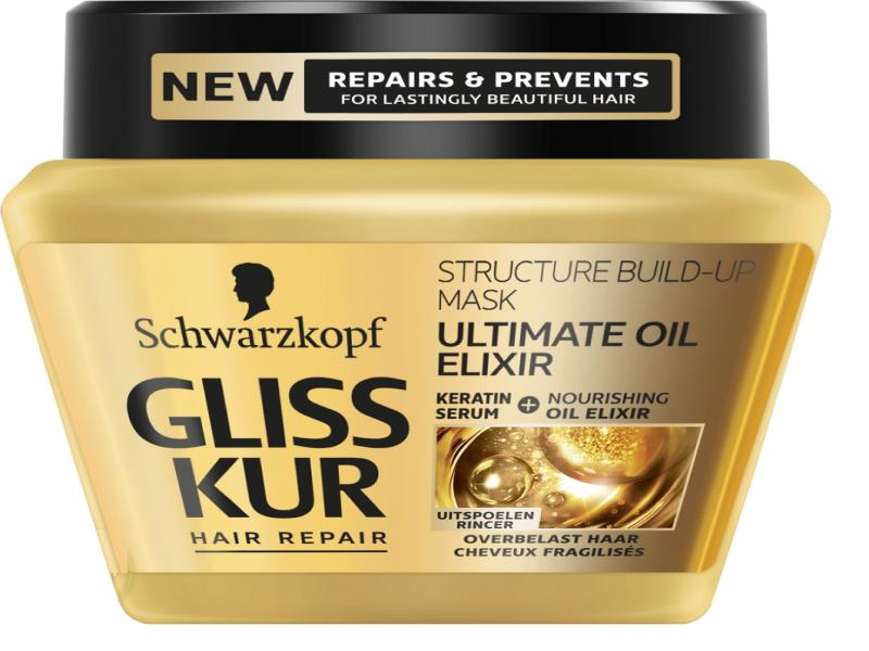 Gliss Kur Hair Mask Ultimate Oil Elixir Intensive Care For Overloaded Hair 300 Ml