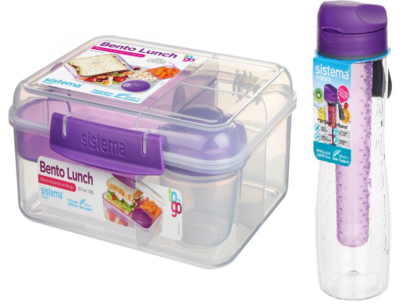 Sistema Bento Box to GO, Lunch Box with Yoghurt/Fruit Pot, 1.65 L, Bpa-Free
