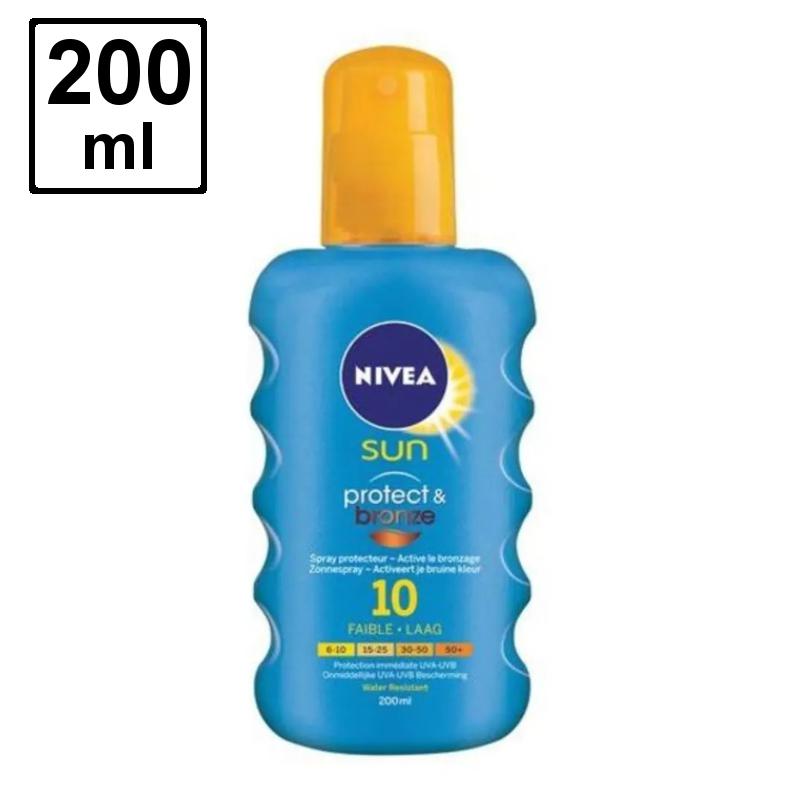 Pak om te zetten Onveilig Warmte Nivea Sun Spray - Protect & Bronze - SPF10 - 200 ml