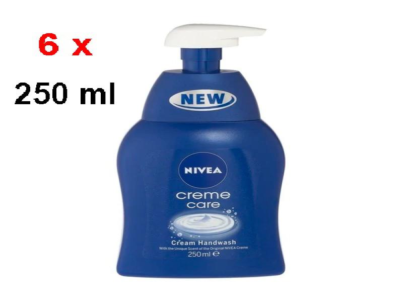 Kinderrijmpjes Grootte weg 6er Pack - Nivea Liquid Hand Soap - Creme Care - 250 ml